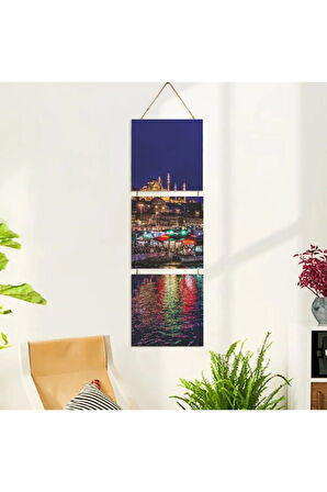 Ahşap Katlanabilir 3Lü Tablo - Tbl0095