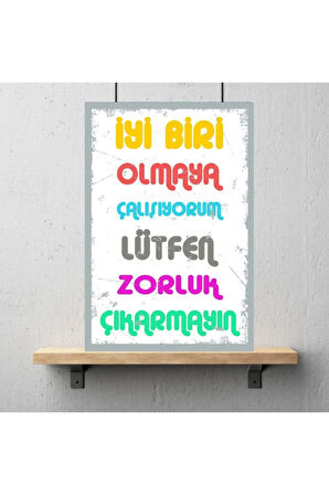 Ahşap Retro Mdf Poster , Komik Sözler , Duvar Yazıları , Manzara ,  Tarih , Edebiyat - Tbl0292