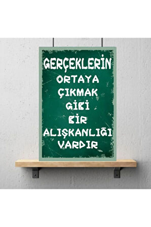 Ahşap Retro Mdf Poster , Komik Sözler , Duvar Yazıları , Manzara ,  Tarih , Edebiyat - Tbl0318
