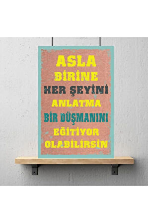 Ahşap Retro Mdf Poster , Komik Sözler , Duvar Yazıları , Manzara ,  Tarih , Edebiyat - Tbl0374