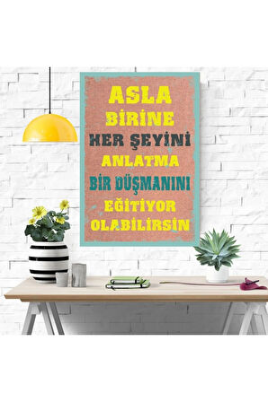 Ahşap Retro Mdf Poster , Komik Sözler , Duvar Yazıları , Manzara ,  Tarih , Edebiyat - Tbl0374