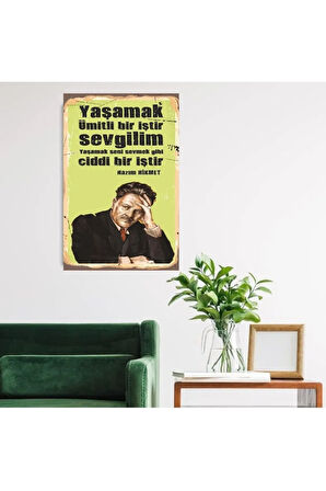 Ahşap Retro Mdf Poster , Komik Sözler , Duvar Yazıları , Manzara ,  Tarih , Edebiyat - Tbl0417