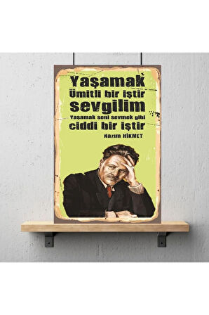 Ahşap Retro Mdf Poster , Komik Sözler , Duvar Yazıları , Manzara ,  Tarih , Edebiyat - Tbl0417