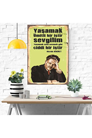 Ahşap Retro Mdf Poster , Komik Sözler , Duvar Yazıları , Manzara ,  Tarih , Edebiyat - Tbl0417