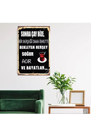 Ahşap Retro Mdf Poster , Komik Sözler , Duvar Yazıları , Manzara ,  Tarih , Edebiyat - Tbl0441