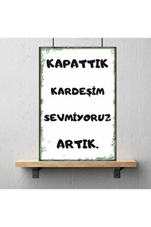 Ahşap Retro Mdf Poster , Komik Sözler , Duvar Yazıları , Manzara ,  Tarih , Edebiyat - Tbl0802