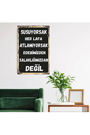Ahşap Retro Mdf Poster , Komik Sözler , Duvar Yazıları , Manzara ,  Tarih , Edebiyat - Tbl0806
