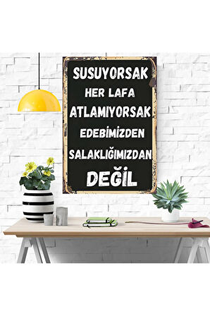 Ahşap Retro Mdf Poster , Komik Sözler , Duvar Yazıları , Manzara ,  Tarih , Edebiyat - Tbl0806