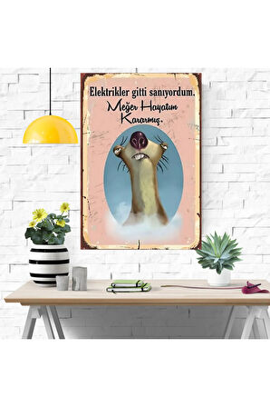 Ahşap Retro Mdf Poster , Komik Sözler , Duvar Yazıları , Manzara ,  Tarih , Edebiyat - Tbl0807