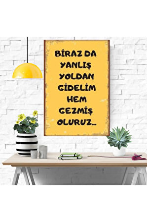 Ahşap Retro Mdf Poster , Komik Sözler , Duvar Yazıları , Manzara ,  Tarih , Edebiyat - Tbl0129