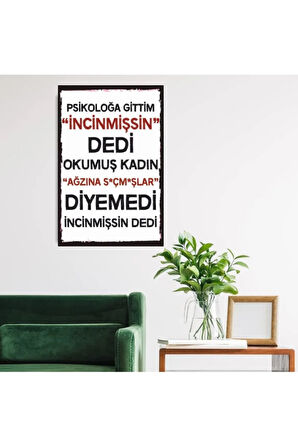 Ahşap Retro Mdf Poster , Komik Sözler , Duvar Yazıları , Manzara ,  Tarih , Edebiyat - Tbl0814