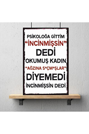 Ahşap Retro Mdf Poster , Komik Sözler , Duvar Yazıları , Manzara ,  Tarih , Edebiyat - Tbl0814