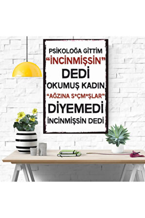 Ahşap Retro Mdf Poster , Komik Sözler , Duvar Yazıları , Manzara ,  Tarih , Edebiyat - Tbl0814