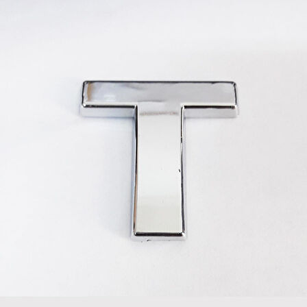 Cemax T Harfi  3,75 cm Krom Yapışkanlı