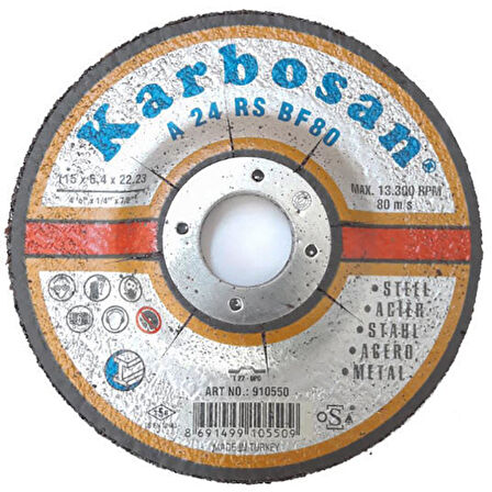 Karbosan Metal Taşlama Diski 115x6,4x22,23