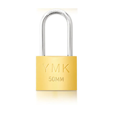 YMK Eko Sarı Boyalı Uzun Kancalı Asma Kilit 50mm