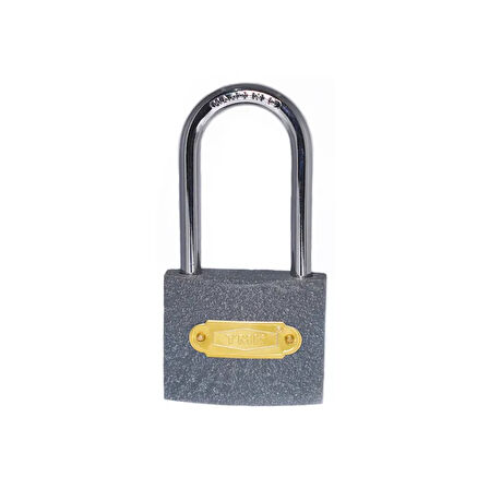 YMK Eko Gri Döküm Uzun Kancalı Asma Kilit 25mm