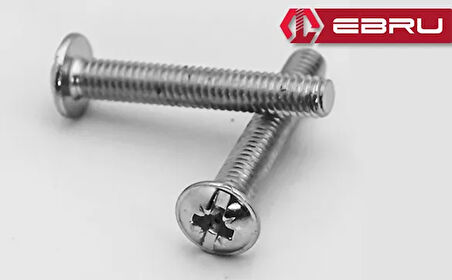 Yuvarlak Yıldız Başlı RYSB Kulp Vidası, Civata M4x25 - 500 Adet