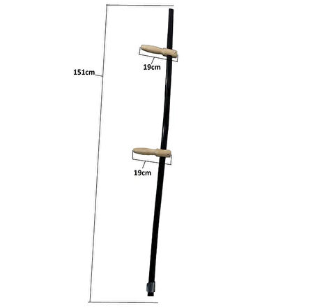 Tırpan Sapı Takımı - Metal Sap, Elcik, Bilezik ve Alyan