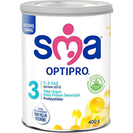 SMA Optipro Probiyotik 3 Bebek Devam Sütü 1-3 Yaş 400 Gr