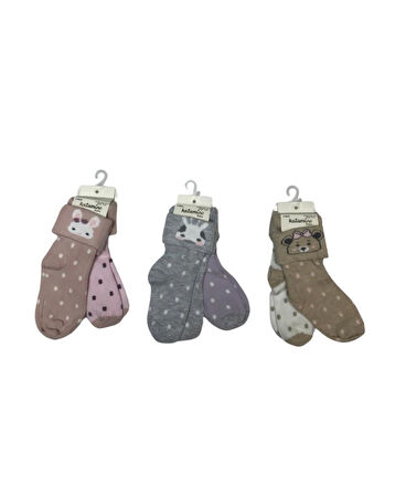 Lintan 2'li Bebek Soket Çorap K46272 Asorti