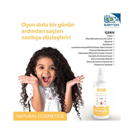 Babyton Bebek ve Çocuklar İçin Kolay Tarama Saç Spreyi 200 ml