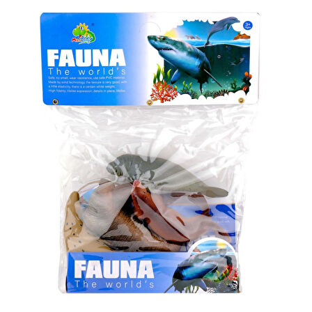 HY7-006D PVC Deniz Hayvanları 4lü -Kidmar Oyuncak