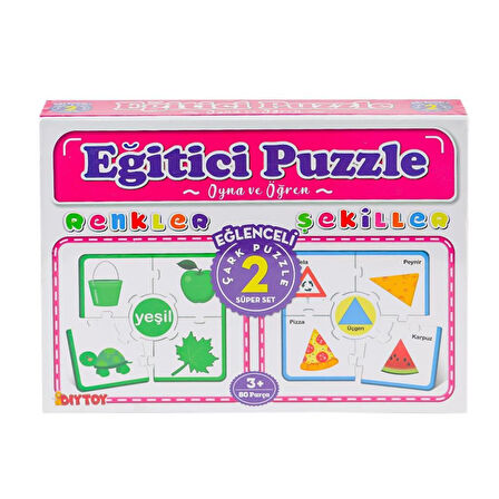 7194 Çark Puzzle Renkler Şekiller -Dıytoy