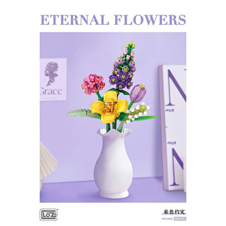 LZ4604 LOZ Çiçek Blok Seti 608 Parça -Vagon life