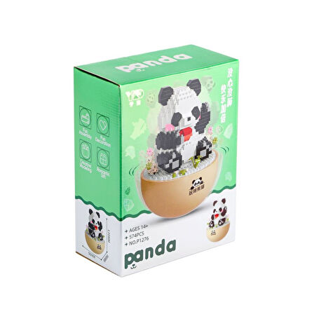 P1276 Panlos Panda 574 Parça Blok Seti -Vagon life