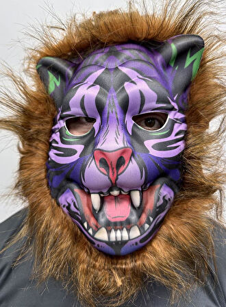 KahverengiSaçlıDişliKurtMaskesiKöpekMaskesiMegaPeluş16No