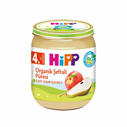 p Organik Armut Şeftali Püresi 125 Gr