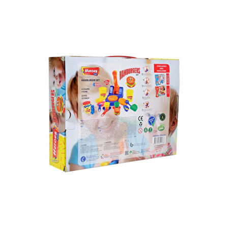 ERN-538 Heroes Hamburger Oyun Hamuru Seti - Eren Oyuncak