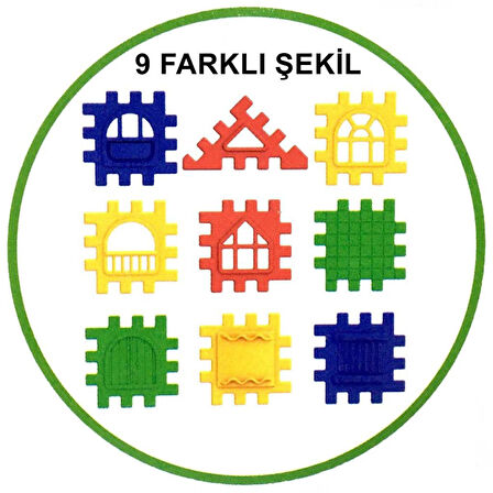 Puzzle City 3D Yapı ve Tasarım Blokları 64 Parça