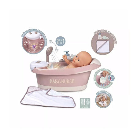 7600220368 Baby Nurse Sesli ve Işıklı Balneo Banyo Seti -Simba