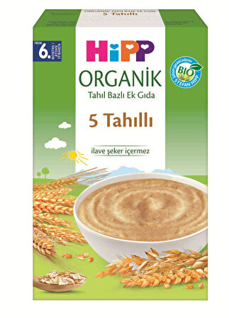  p Organik 5 Tahıllı Tahıl Bazlı Kaşık Maması 200 Gr