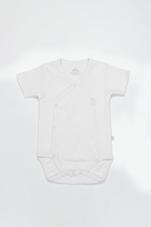 Organik Natural Basic Style Kruvaze Yarım Kol Body BS17101 Beyaz