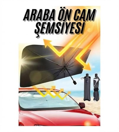 Araba Güneş Gölge Koruyucu Şemsiye Oto Ön Cam Güneşlik(145cm*79cm)