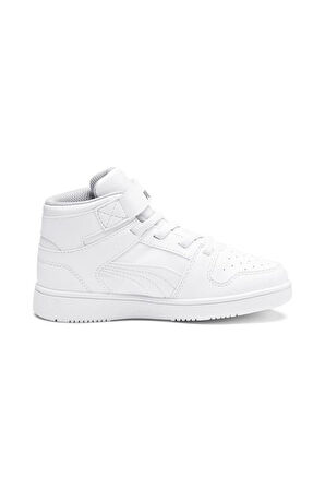 PUMA 37048802 REBOUND LAYUP WHITE GRAY VIOLET ÇOCUK BASKET SPOR AYAKKABISI
