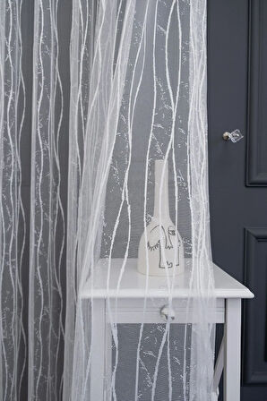 Farbateks Dikim Es S Model Desen Tasarım 1/2kat Pileli Tül Perde