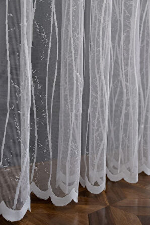 Farbateks Dikim Es S Model Desen Tasarım 1/2kat Pileli Tül Perde