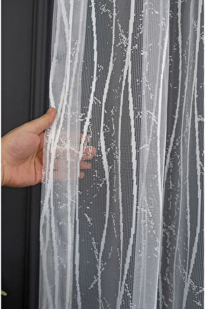 Farbateks Es S Model Desen Tasarım Tül 3kat Pileli Ütü Istemez Kırışmaz Tül