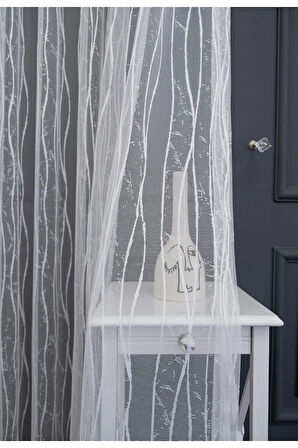 Farbateks Es S Model Desen Tasarım Tül 3kat Pileli Ütü Istemez Kırışmaz Tül