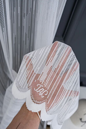 Farbateks Dikim Kırık Çizgi Yeni Tasarım 1/3kat Pileli Ütü Istemez Kırışmaz Tül Perde