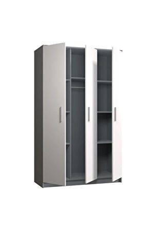 Ajda Giyinme Dolabı - Çok Amaçlı Dolap - Gardırop 120 Cm-3 Kapaklı