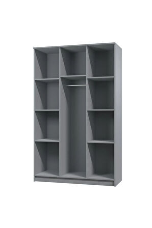 Ajda Giyinme Dolabı - Çok Amaçlı Dolap - Gardırop 120 Cm-3 Kapaklı