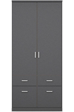 Aksu  Giyinme Dolabı - Çok Amaçlı Dolap - Gardırop 90 Cm-2 Kapaklı-2 Çekmeceli