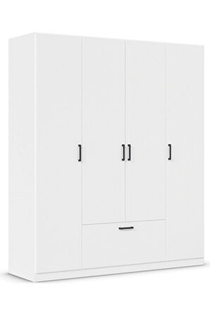Alçin Giyinme Dolabı - Çok Amaçlı Dolap - Gardırop 180 Cm-4 Kapaklı-1 Çekmeceli