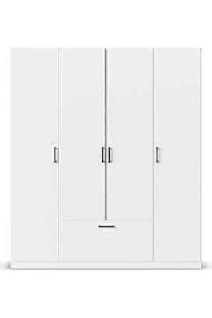 Alçin Giyinme Dolabı - Çok Amaçlı Dolap - Gardırop 180 Cm-4 Kapaklı-1 Çekmeceli