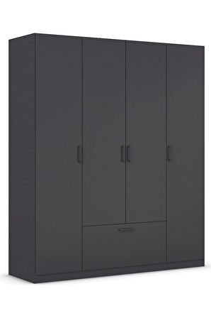 Alçin Giyinme Dolabı - Çok Amaçlı Dolap - Gardırop 180 Cm-4 Kapaklı-1 Çekmeceli